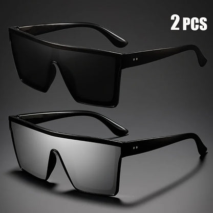 Oversize frame One-piece Goggle Men Woman Sunglasses