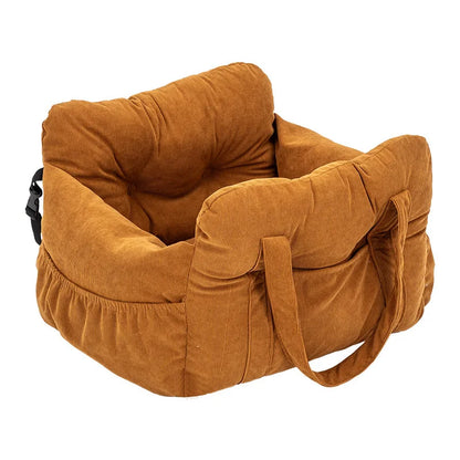 Dog Car Seat with Safety Belt - Non-Slip Pet Car Bed for Small Dogs,