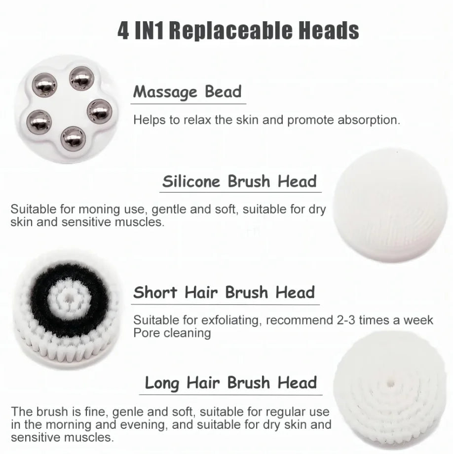 Waterproof IPX7 Electric Facial Cleansing Brush