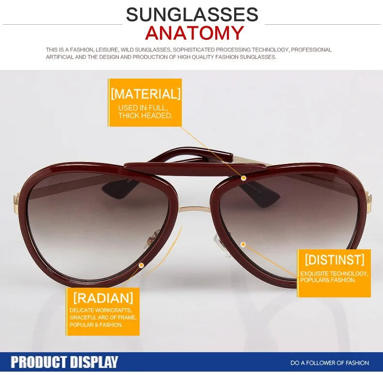 Summer Style Sunglasses Women Brand Designer Glasses