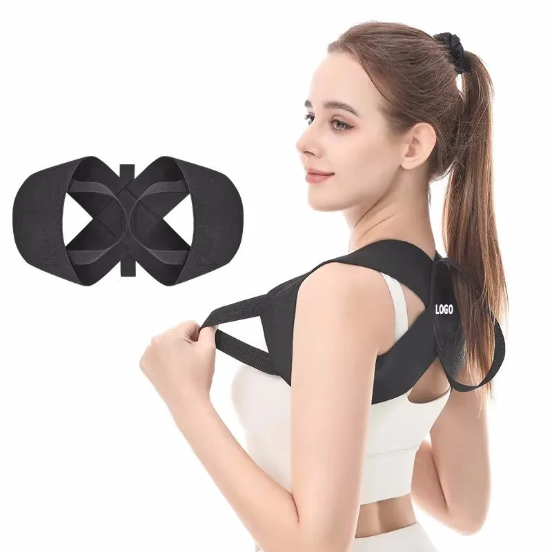 Black Durable Open Shoulder Beauty Back Traction Strap