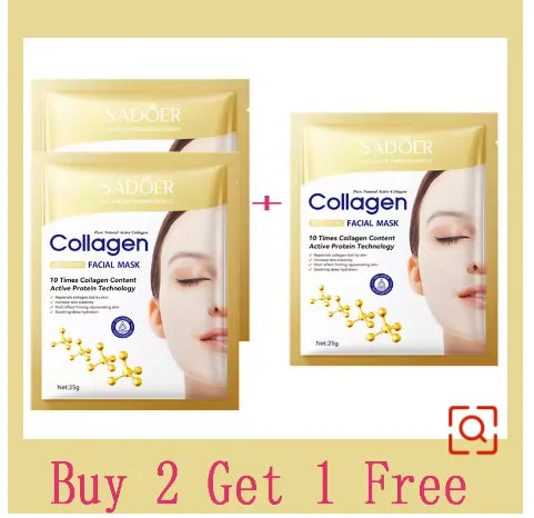 10pcs Korean Collagen Anti Wrinkle Facial Mask  Fade Fine Lines