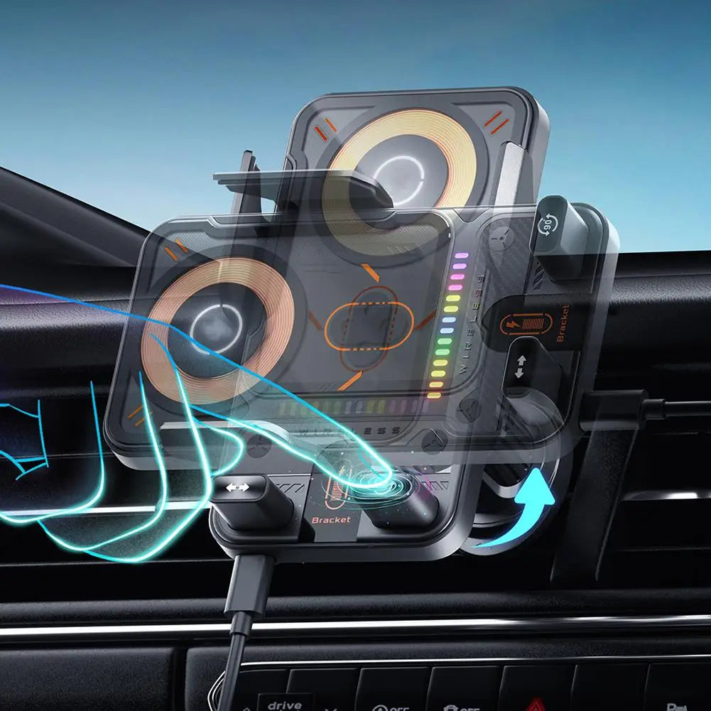 Car Wireless Charger Magnetic Auto Car Holder Phone Mount
