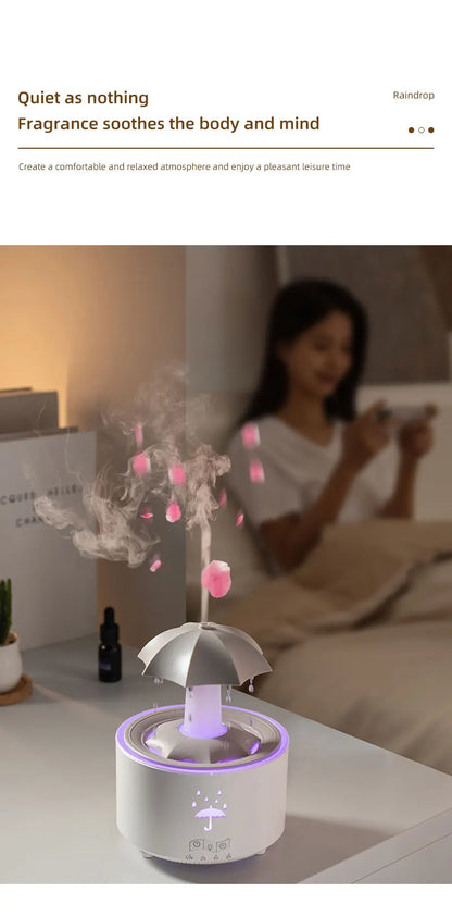 Ultra Quiet Raindrop Humidifier Aromatherapy Diffuser