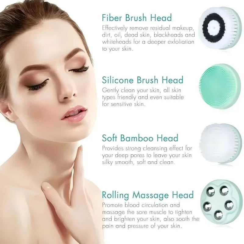 Waterproof IPX7 Electric Facial Cleansing Brush