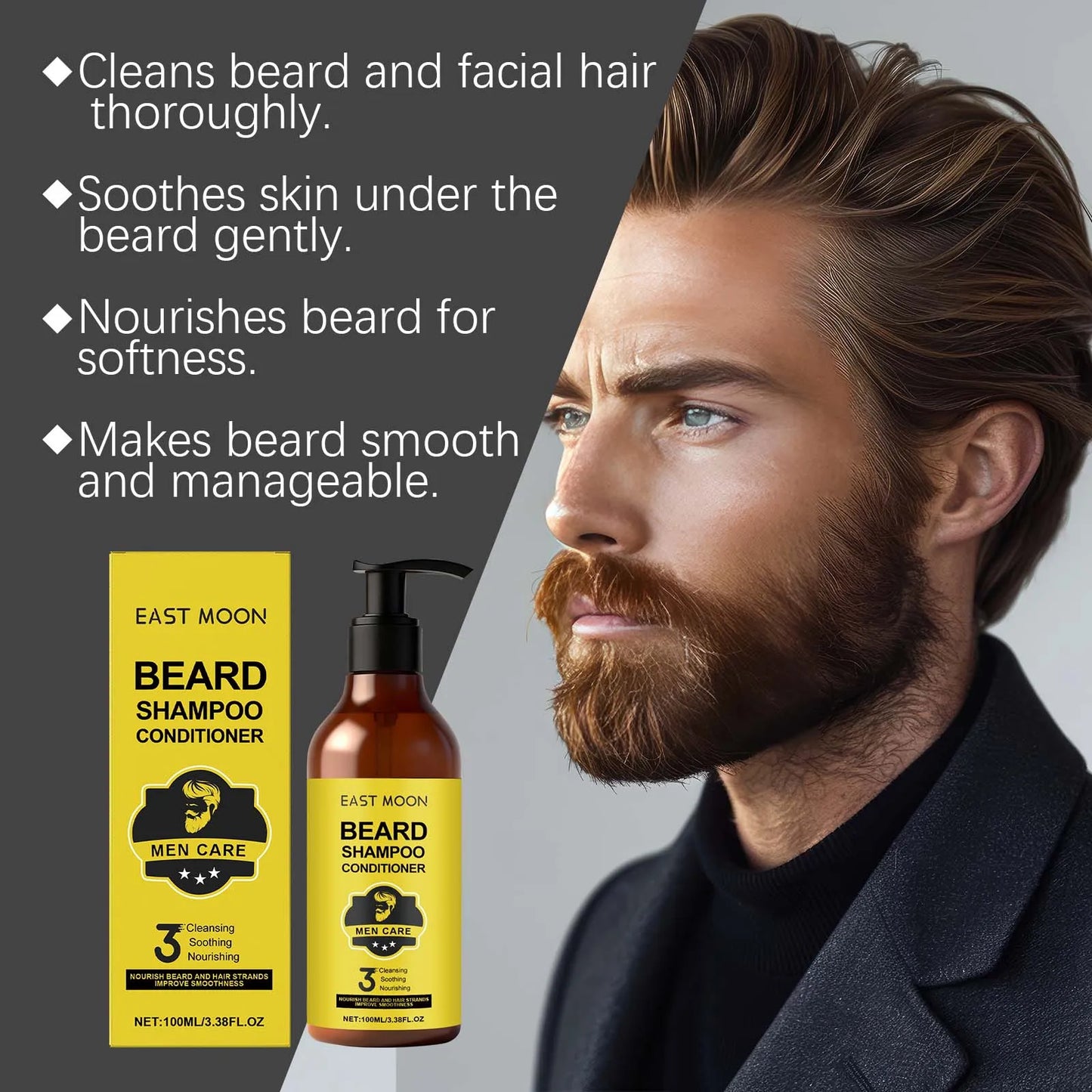 Natural Plant Extract Hair Care Set For Men 2in1 Beard Care