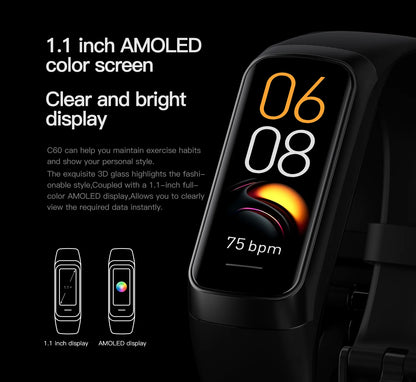 LIGE Amoled Smart Watch Smartwatch Band Women Heart Rate