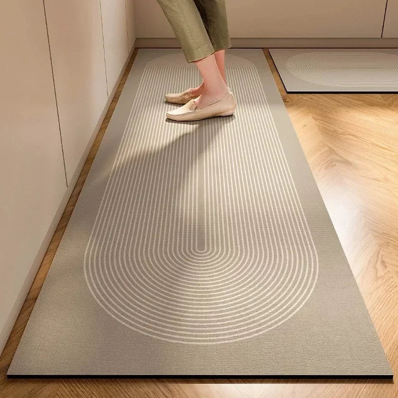 VIKAMA 1/2PC Wabi-Sabi Kitchen Floor Mat Non-Slip And Oil Resistant Carpet