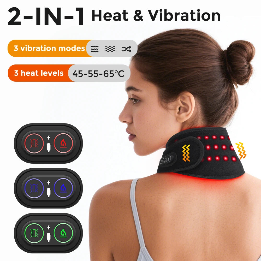Electric Red Light Heating Neck Belt 660-850nm Infrared
