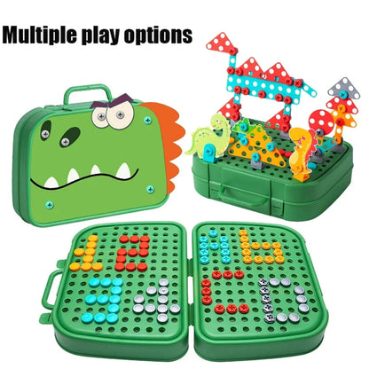 Kids STEM Drill Set Creative Mosaic Puzzle Building Blocks
