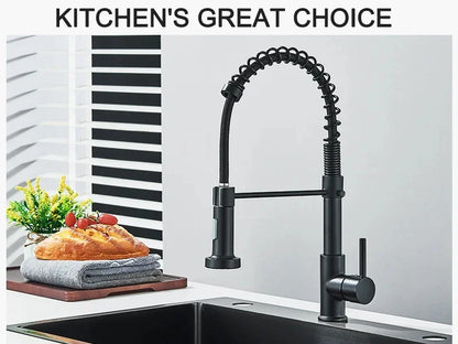 Spring Style Kitchen Faucet Brushed Nickel Faucet Pull Out