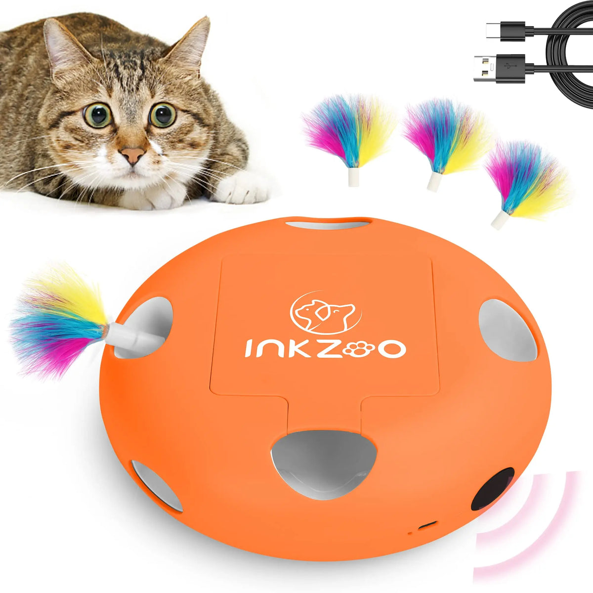 INKZOO Cat Toys, Interactive Cat Toys for Indoor Cats,
