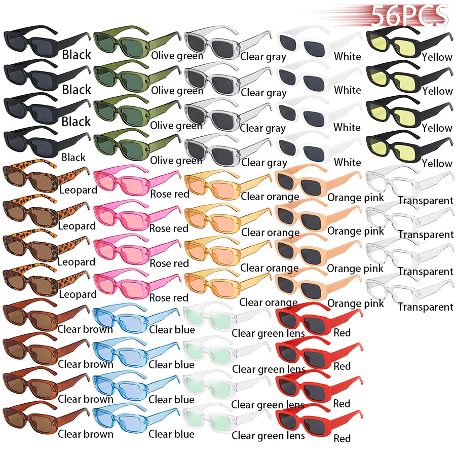 Small Rectangle Pattern Sunglasses For Women