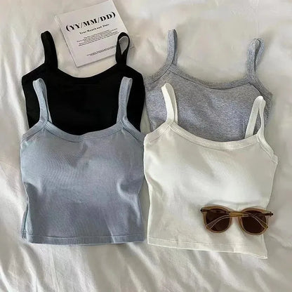 Crop Top Women Sexy Sleeveless Tops Fashion Female Tops