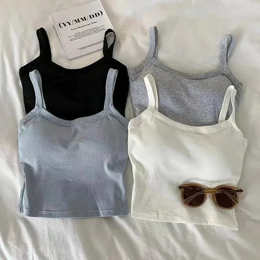 Crop Top Women Sexy Sleeveless Tops Fashion Female Tops