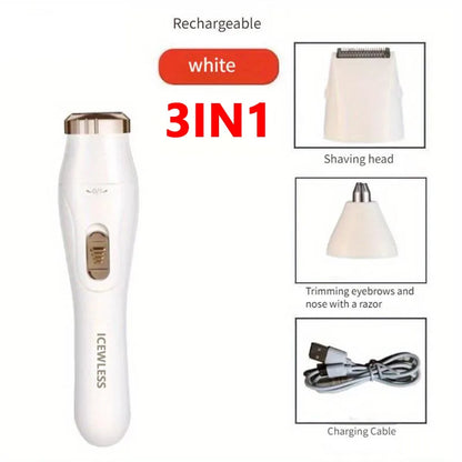 Electric Hair Trimmers for Women Waterproof Razor Painless