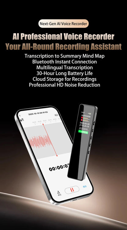 Famue AI Voice Recorder Real-Time Transcription Translation