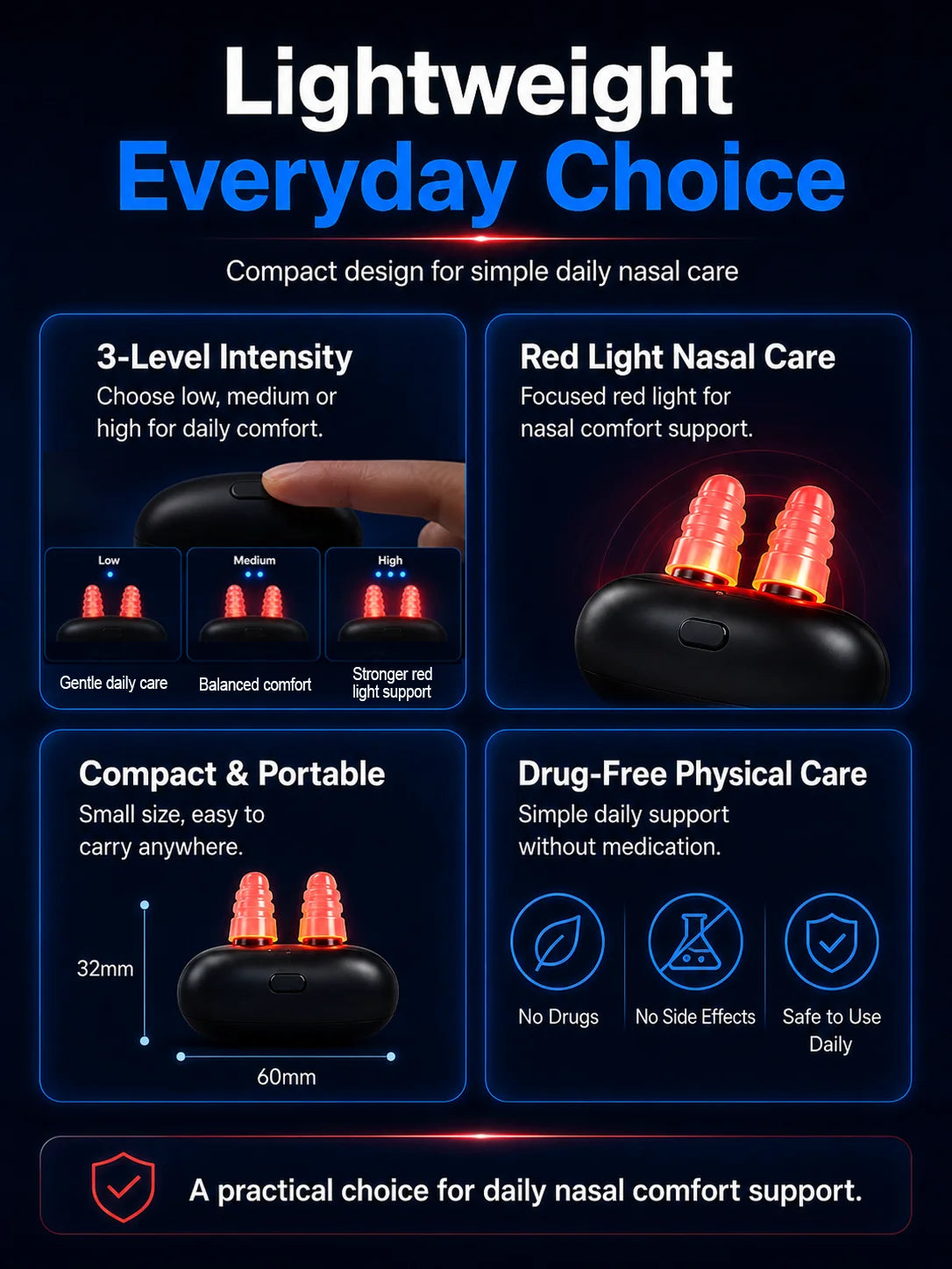 2026 Smart Red Light Nasal Care Device Portable
