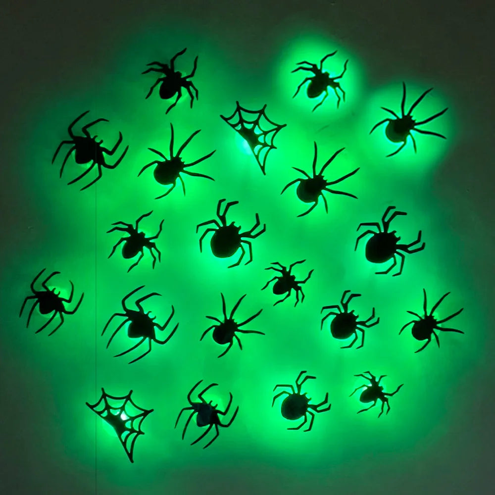 Halloween Bat/Spider Decor Night Light 3D Purple/Green Lights