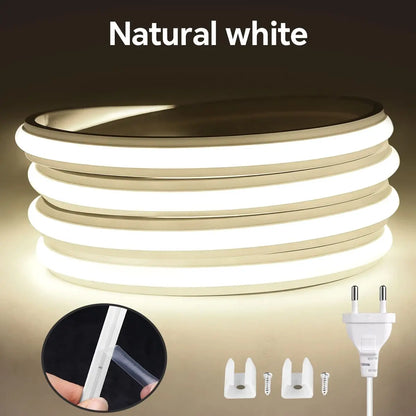 Super Bright 220V COB LED Strip Neon Lights 280LEDs