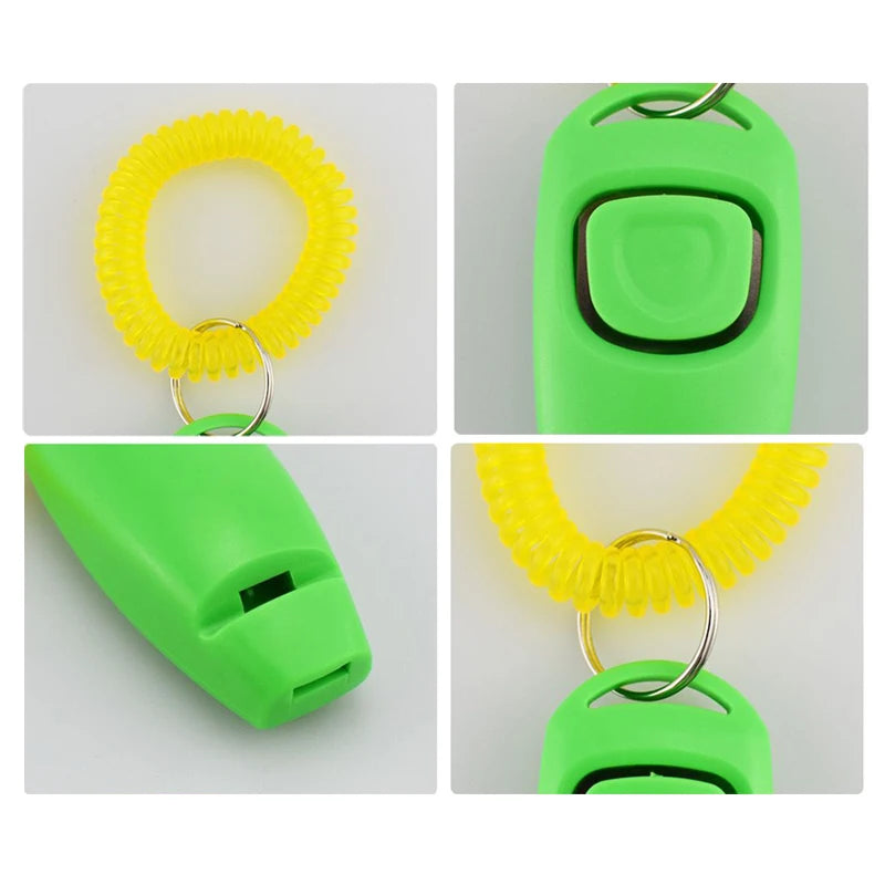 2 In 1 Pet Clicker Dog Training Whistle Answer Card
