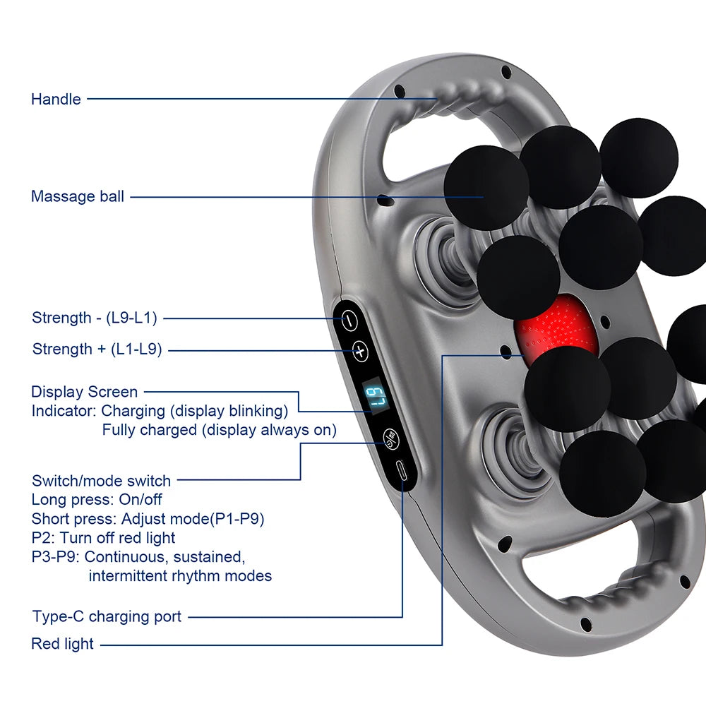 42-Heads Fascia Gun High-Frequency Vibration Body Massage