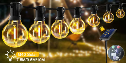 Outdoor String Lights 110V/220V LED Patio Hanging Lights