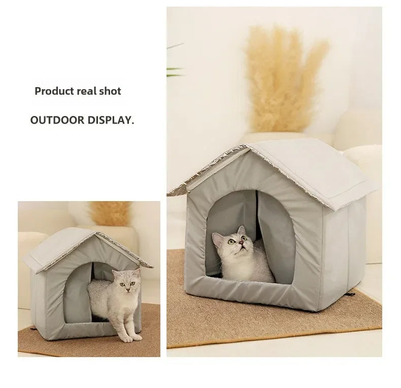 Stray Cat Dog House Waterproof Outdoor Winter Pet Cave