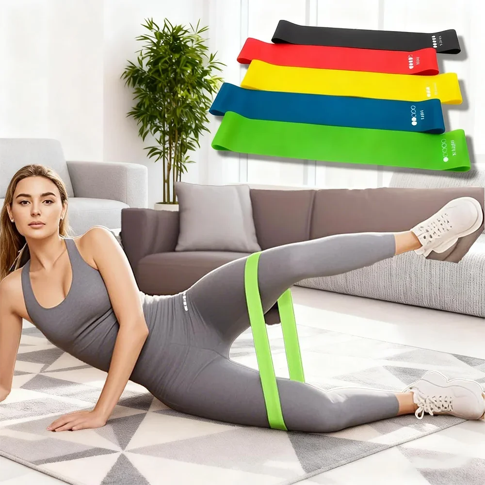 5 Levels Portable Fitness Rubber Resistance Bands