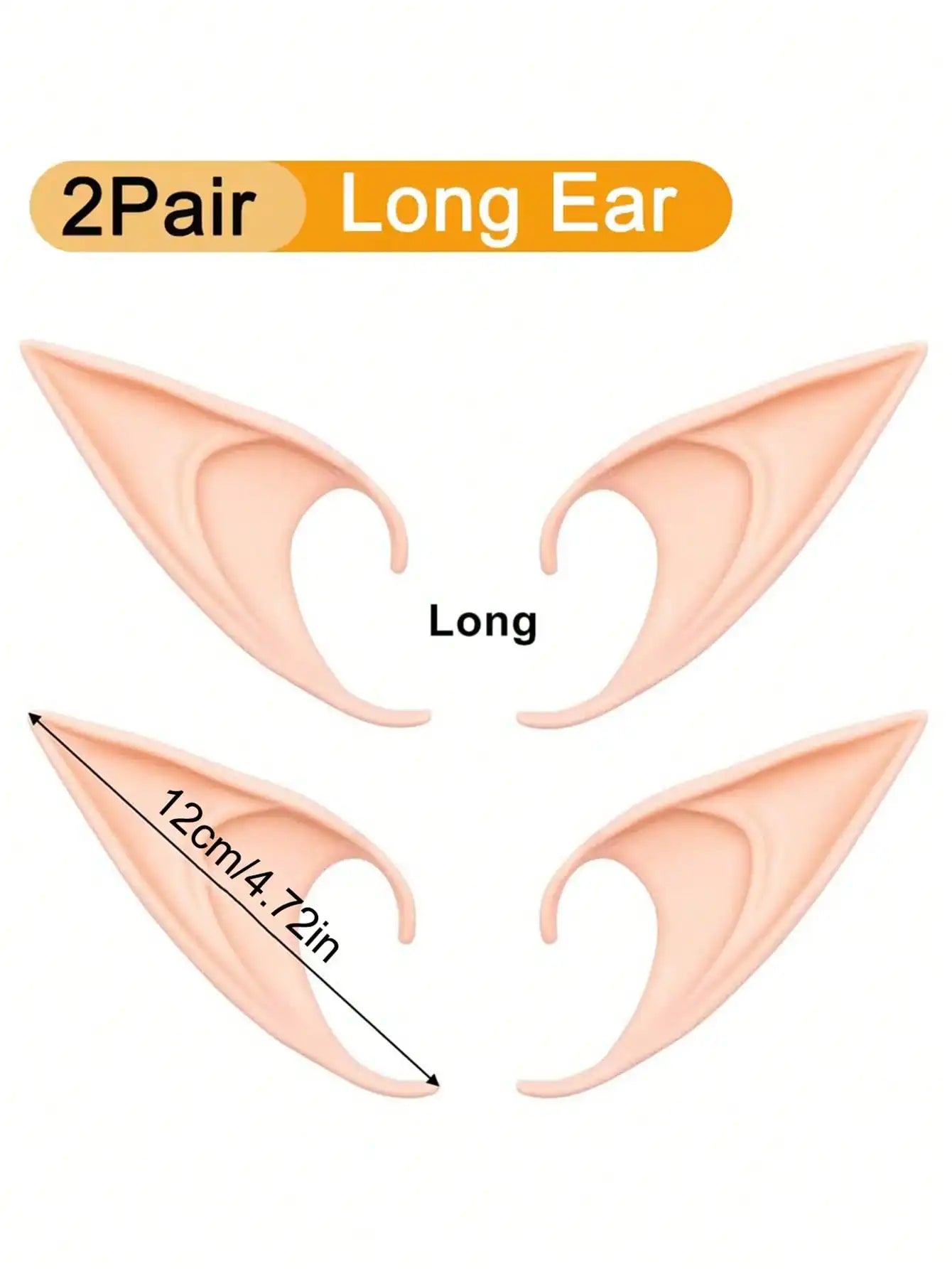 1/2/4Pairs Cosplay Fairy Pixie Elf Ears