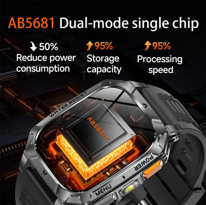 1400mAh Super Battery Durable Adult Smart Watch 2.01 inch