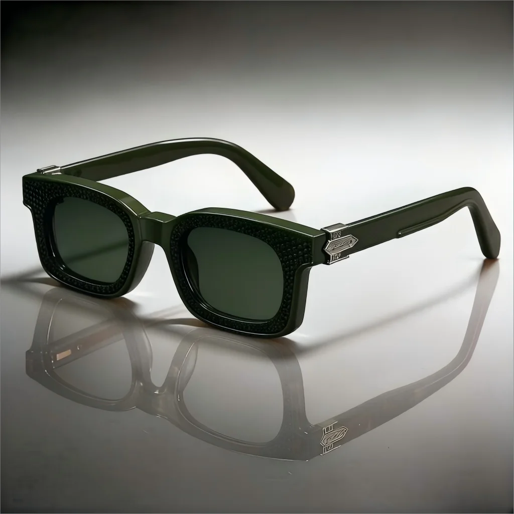 New Fashion Vintage Rectangle Frame Sunglasses Men