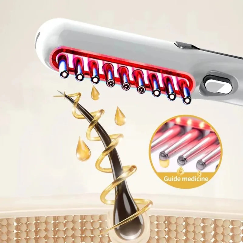 Electric Massage Comb LED Red Light Therapy Hair Growth