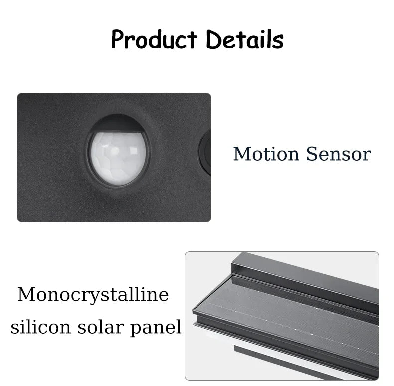 Solar Power Wall Lamp IPX5 Waterproof Garden Lights