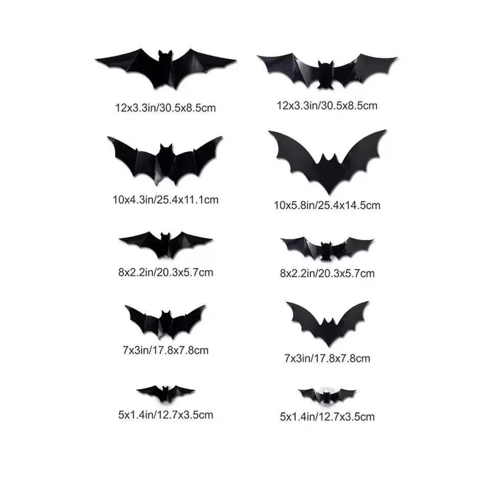 Halloween LED Night Light 3D Stereoscopic Bat Wall Decal
