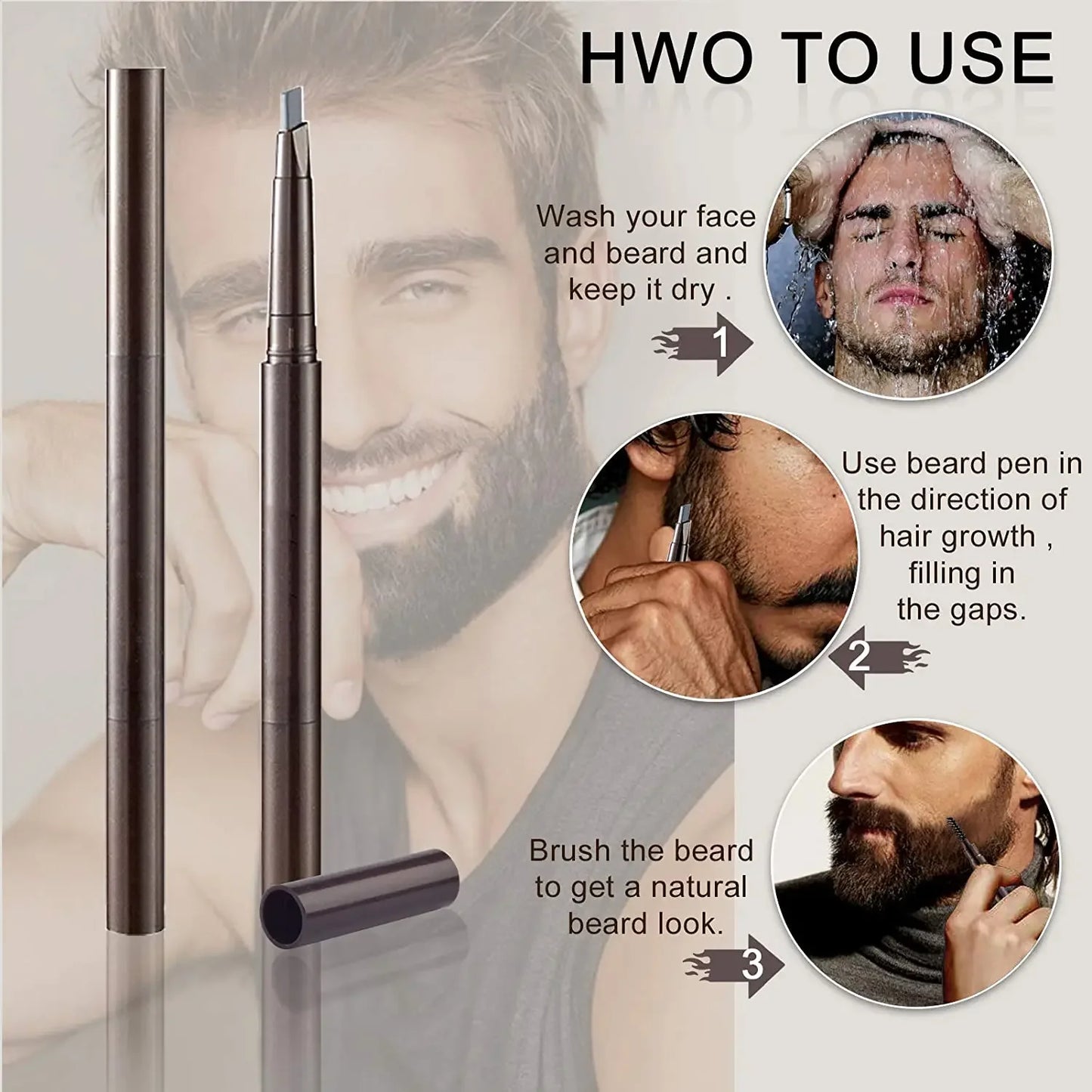 Beard Filling Pencil Filler Pencil Brush Moustache Coloring
