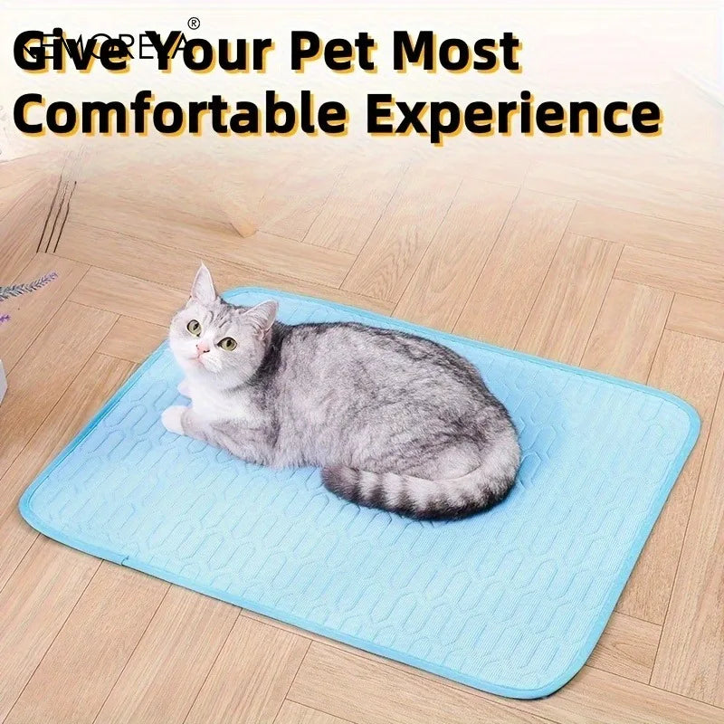 Ice-Cool Summer Pet Cooling Mat and Bed Sweat-Absorbent