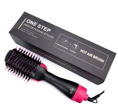 Women Hair Dryer Brush Hair Dryer Straightener Curler Massager