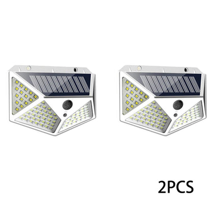 Solar Lights Outdoor 100 LED Wall Lamp Motion Sensor Lights