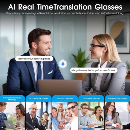 New 800W Pixel 4K HD Camera Smart Glasses AI Translation