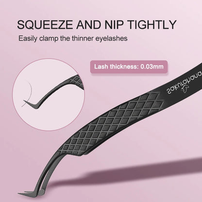 SAKURAHANA High-end Eyelash Tweezers Black Fiber Tip