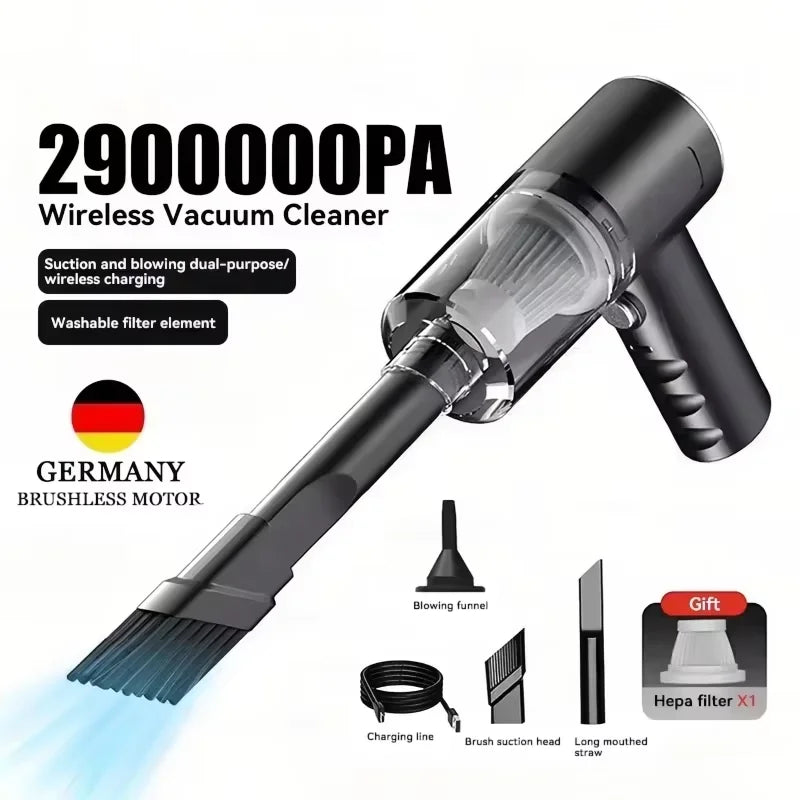 Wireless Car Vacuum USB Charging Wet Dry Dual-use Cleaner