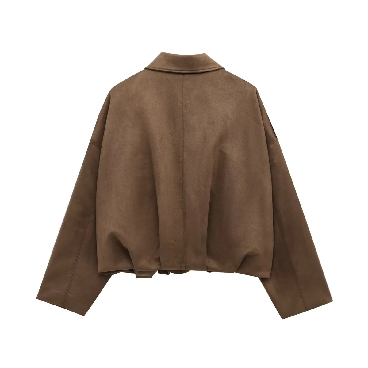 Women's Street Fashion Solid Coats Bat Sleeves Vintage Jackets
