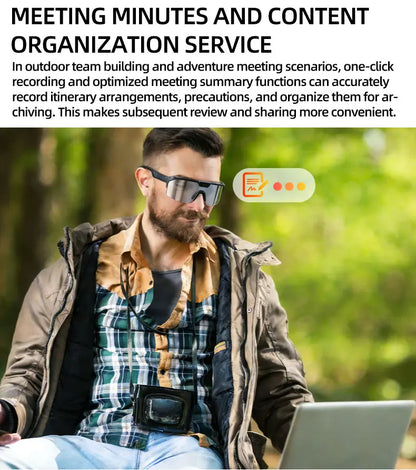 AI Smart Glasses ChatGPT 1200P Camera 30MP Anti-shake