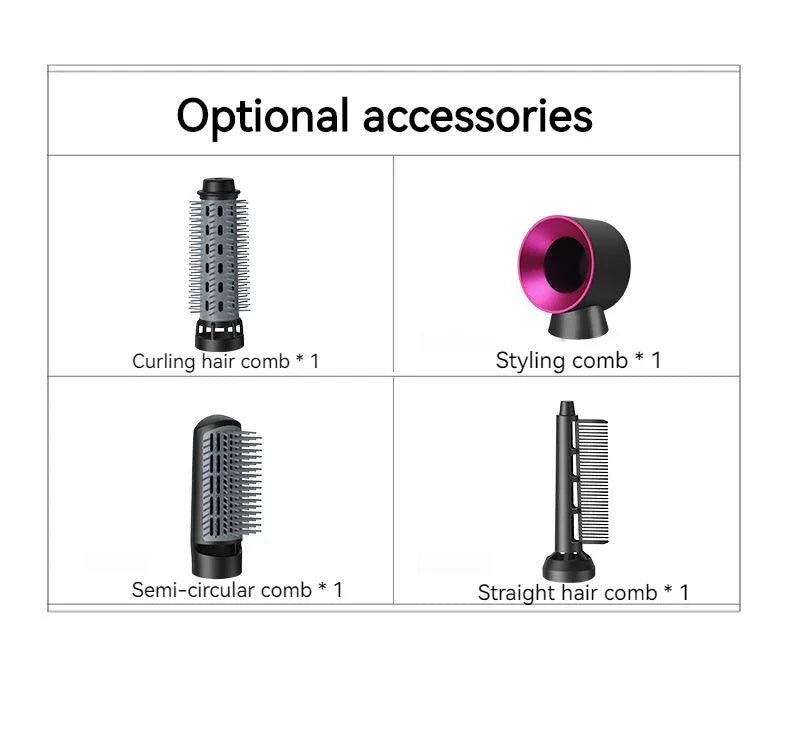 Five in one hair dryer hot air comb electric curly hair straightener