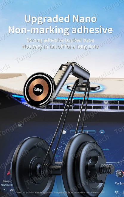15W Car Magnetic Wireless Charger Holder 360 Rotation