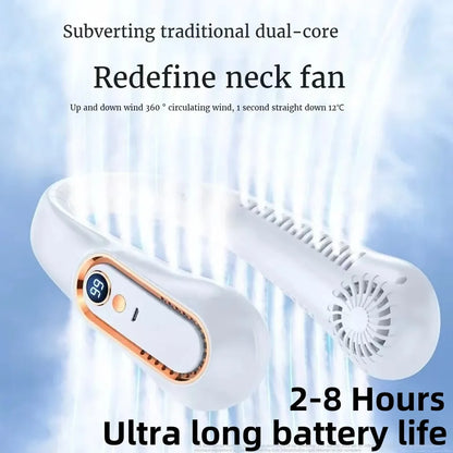 8000mAh USB Hanging Neck Fan Portable Bladeless