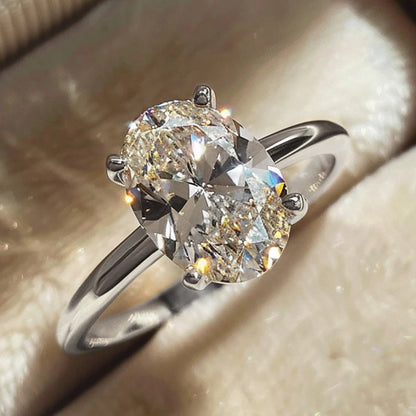 Gorgeous Shiny Oval Stone Ring For Women Engagement Jewelry