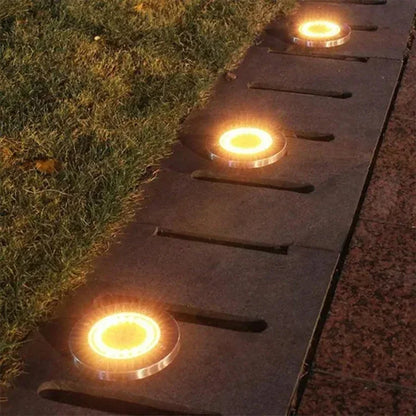 Solar Lights Outdoor 8/20LEDs Disk Underground Lamp