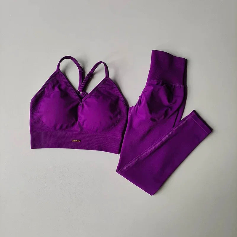 Peach High-Waisted Hip-Lifting Women's Exercise Suit